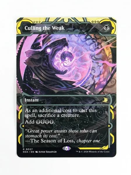 Голографическая (Holo) прокси-карта TCG/MTG Proxy: Culling the Weak #027