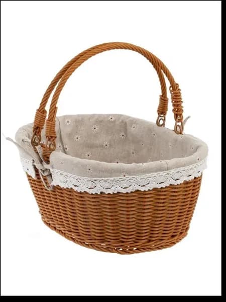 Плетеная пасхальная корзина 35x25x14 см