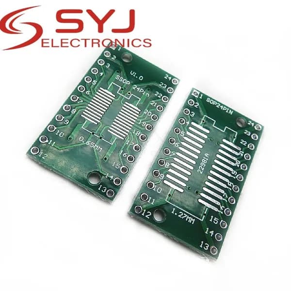 10шт SOP24 SSOP24 TSSOP24 SMD to in-line DIP 0.65/1.27mm Adapter Board Чип Интегральная схема