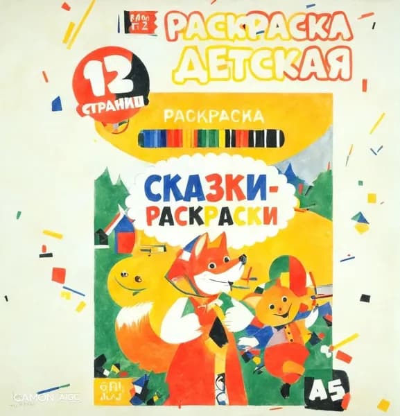 Раскраска детская ( Сказки раскраски ) 12 стр