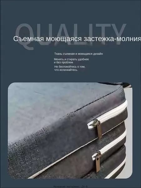 Бескаркасный диван Матрас, Лён, Размер M,серый, белый
