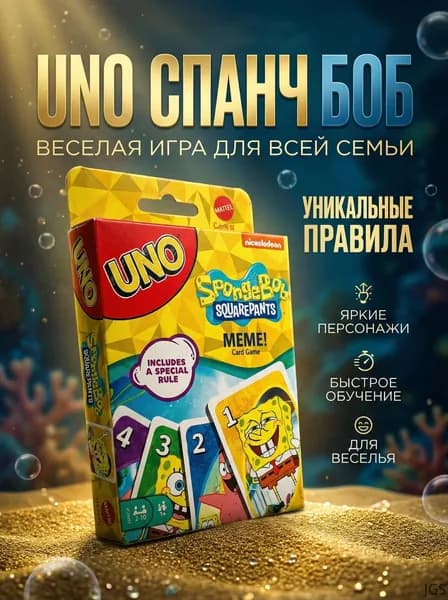 Настольная карточная игра UNO SpongeBob