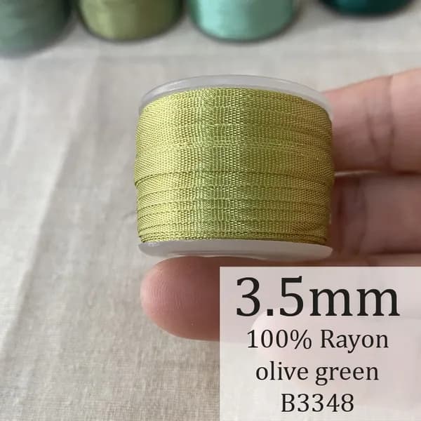 100% вискозная лента для вышивки, шитья и украшения кукол 3.5mm