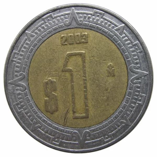 Иностранная монета Мексики 1 песо 2003 г.