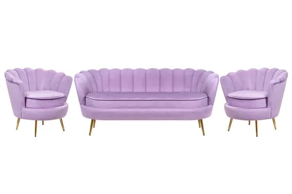 Комплект кресел и трехместного дивана дивана ракушка Pearl Triple Purple