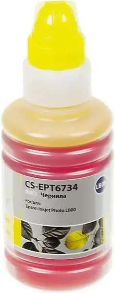 Чернила Cactus CS-EPT6734, желтый, совместимые для Epson L800/L805/L810/L850/L1800