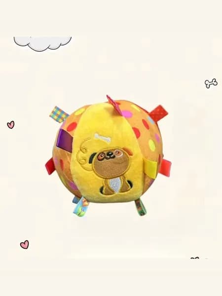 1 шт Мягкая игрушка-мячик для собак с колокольчиком, прочная антистресс игрушка