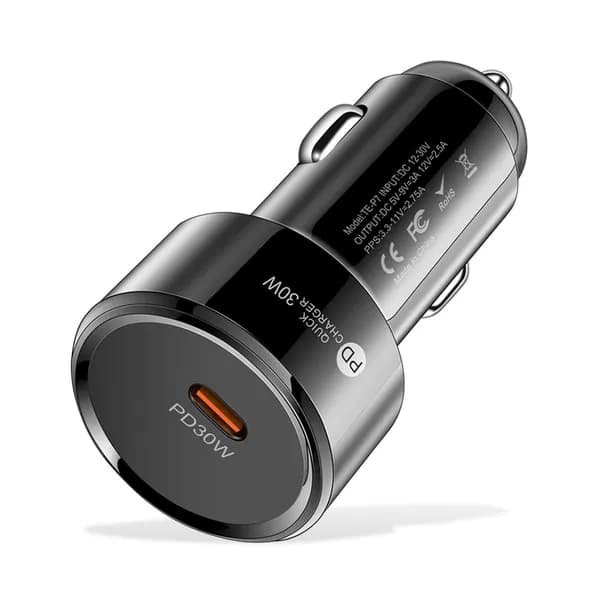 PD 30 Вт автомобильное зарядное устройство USB-C с поддержкой Power Delivery