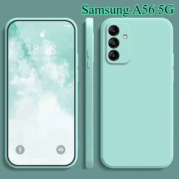 Samsung Galaxy A56 5G качественного силикона с матовым покрытием и защитой камер Самсунг Галакси A56