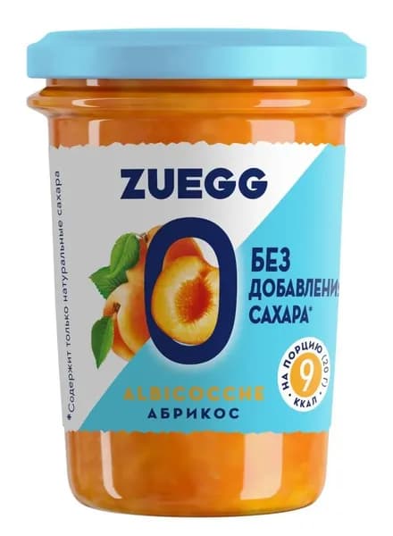 Конфитюр из абрикосов с пониженной калорийностью, Zuegg, 220 г