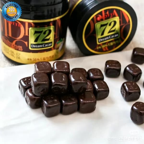 Горький Шоколад в кубиках ЛОТТЕ Дрим Какао 72% - 86 гр., LOTTE Dream Cacao, Корея