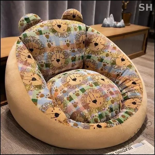 Прямой диван 55х50х50 см,желтый