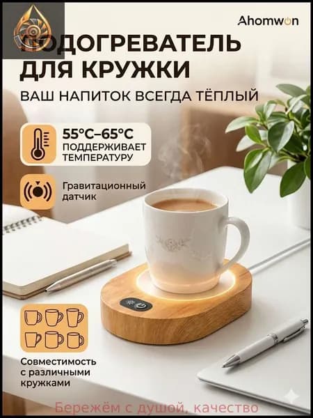 Подогреватель для кружки USB, с гравитационным датчикомдля кофе и чая