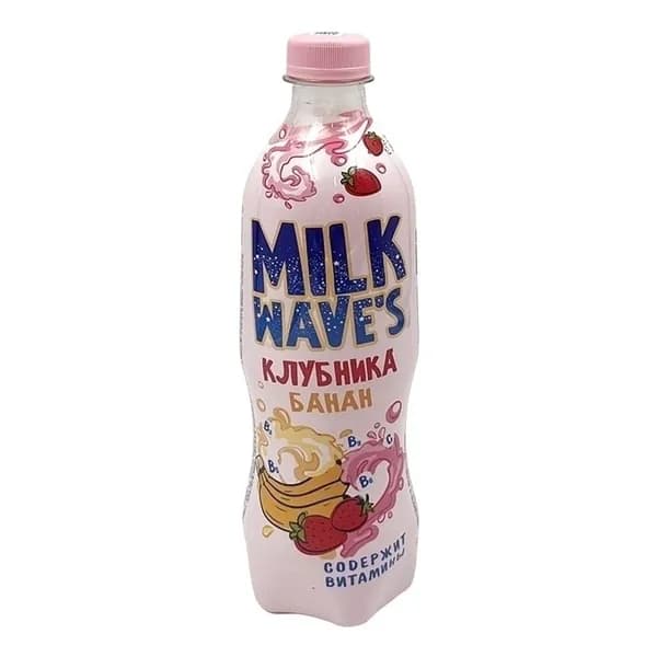 Газированный напиток Milk Wave's клубника-банан 500 мл