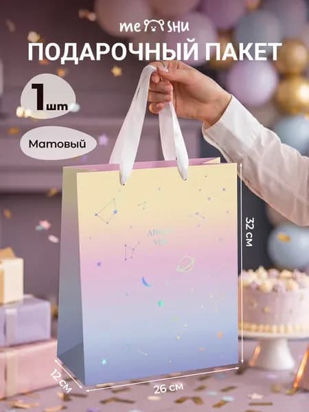 Пакет подарочный 1 штука на праздник