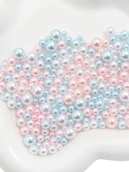 3-8mm.150шт Круглые жемчужины без отверстий, используемые для украшения ногтей, чехлов для мобильных телефонов и одежды.