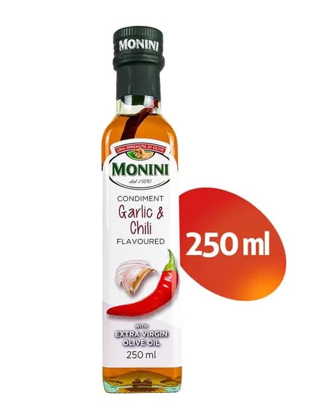 Масло оливковое Monini Extra Virgin Чеснок и перец, 250мл