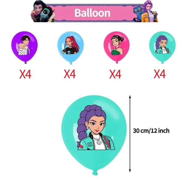 украшения для вечеринки на день рождения, K-Pop охотницы на демонов