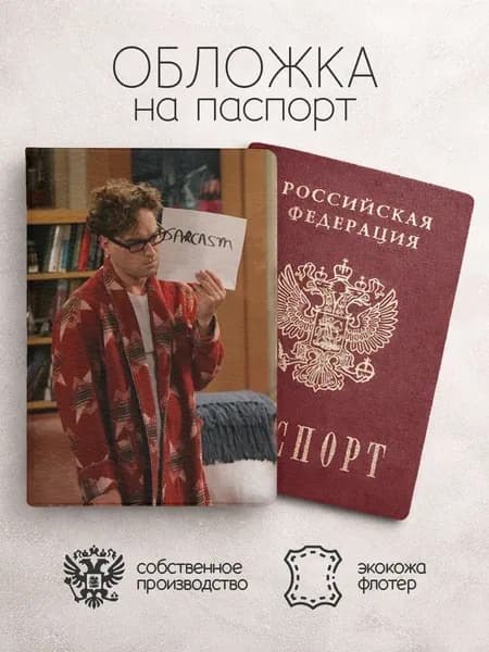 Обложка на паспорт теория большого взрыва охра