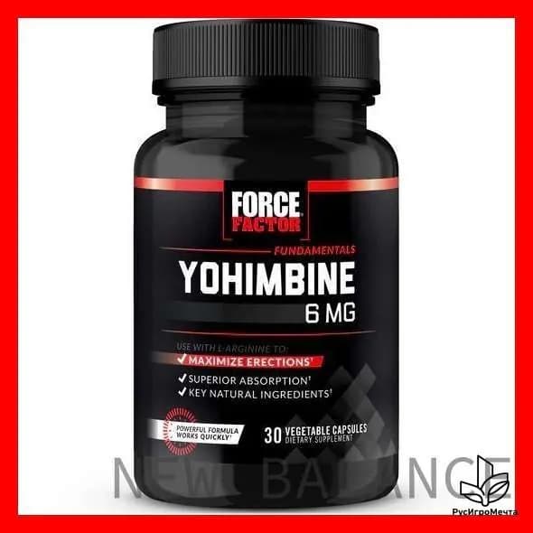 Иохимбин Force Factor YOHIMBINE 6 MG -30 капсул из США