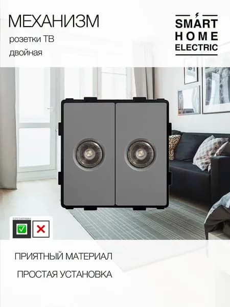 Модуль розетки (Телевизор двойная)
