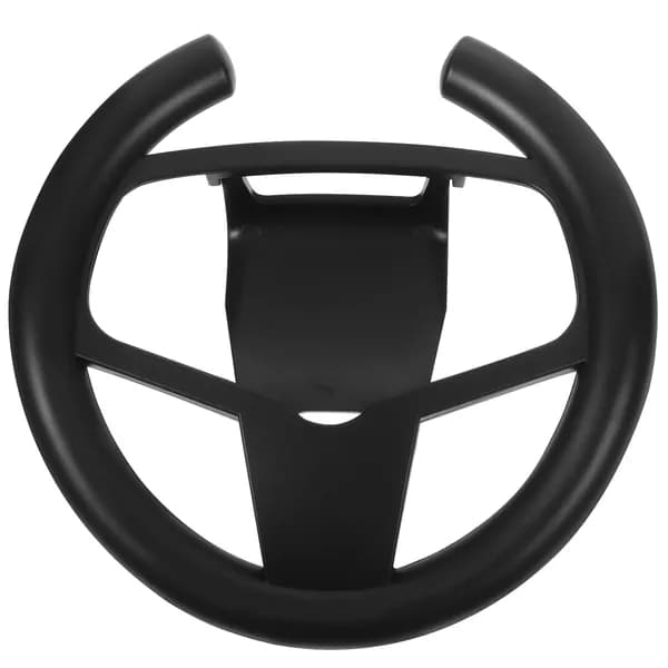 Беспроводной игровой руль из пластика, удобный для гоночных игр, черного цвета