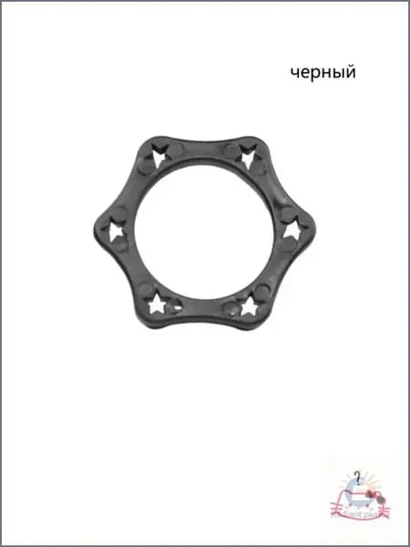 Аксессуар для микрофона универсальный Кольцо для микрофона шестиугольное противоскользящее, черный