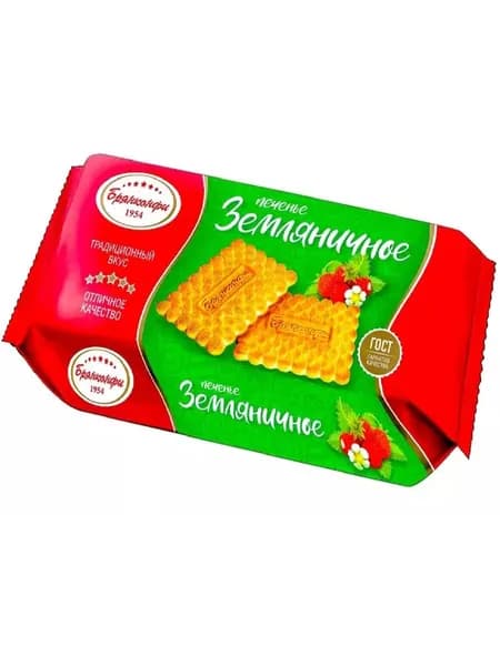 БрянКонфи Печенье сахарное "ЗЕМЛЯНИЧНОЕ" 100 гр