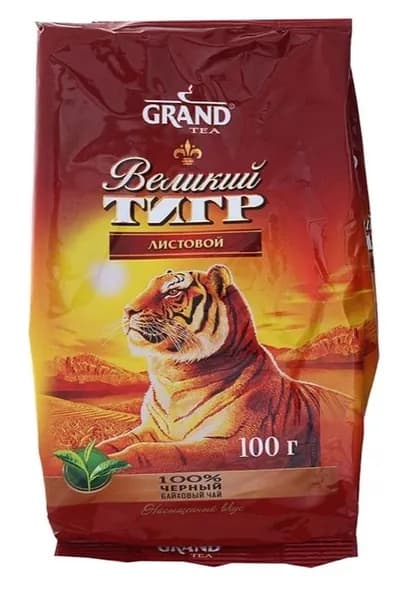 Grand Чай черный "Великий тигр", листовой, 100 г/