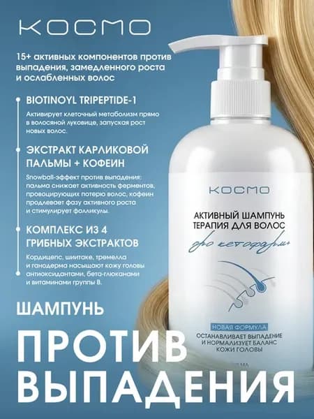 Активный шампунь против выпадения и для роста волос