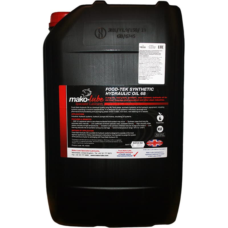 Food-Tek Synthetic Hydraulic Oil 68 (канистра 20 л) Гидравлическое синтетическое масло