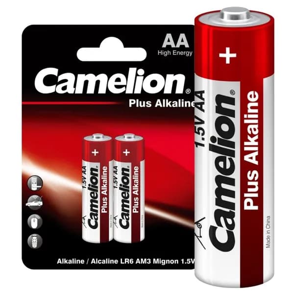 Батарейка пальчиковая АА 1.5В Plus Alkaline Camelion (упак. 2 шт.)