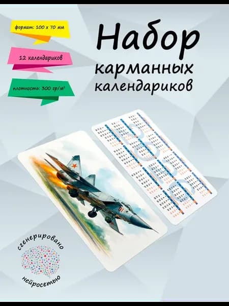 Набор карманных календариков на 2027 год Стальное небо МИГа