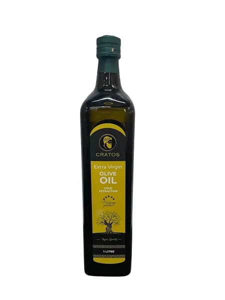 Масло оливковое Cratos,COLD EXTRACTION,Extra Virgin Olive Oil 1 литр, нерафинированное,холодный отжим Греция.