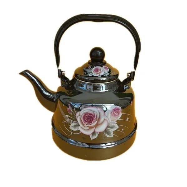 Чайник эмалированный декоративный, 2.5L, черный, модель FF5668