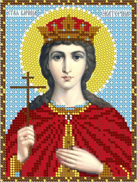 Схема для вышивания бисером Светлица (без бисера), икона "Св. Екатерина" 12*16см