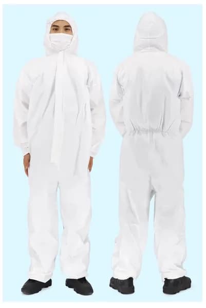 Белая защитная одежда, кислотостойкая, лабораторная, XL