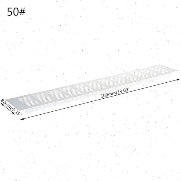 Алюминиевая решётка вентиляции 80 мм, 50cm