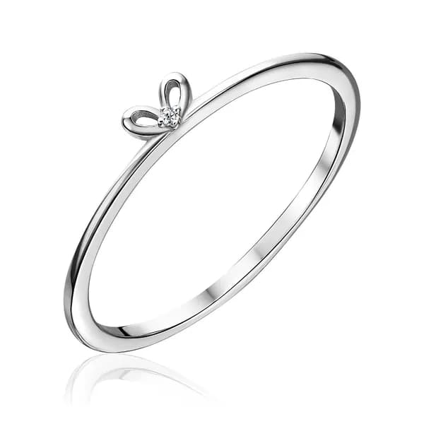 PLATINA Кольцо из серебра 925 пробы с фианитом