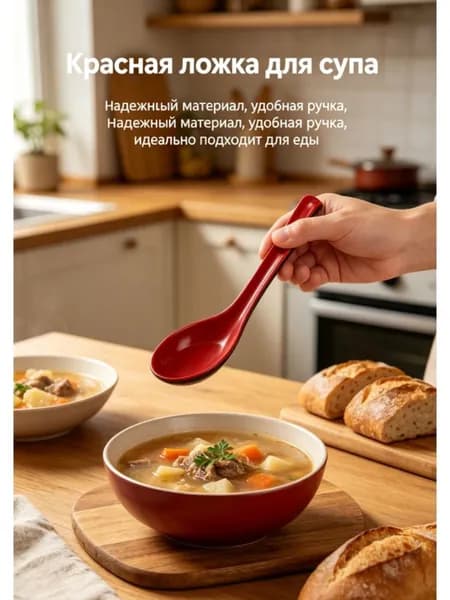 Ложка для салата 1 предм. красный