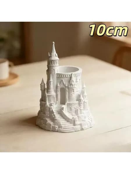 Подставка для ручек в виде готического замка, 3D-печать, из ПЛА-пластика, для рабочего стола