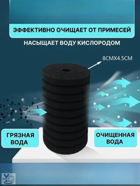Губчатые фильтры для аквариума замена биологической и механической фильтрации (8cm 1 штука)