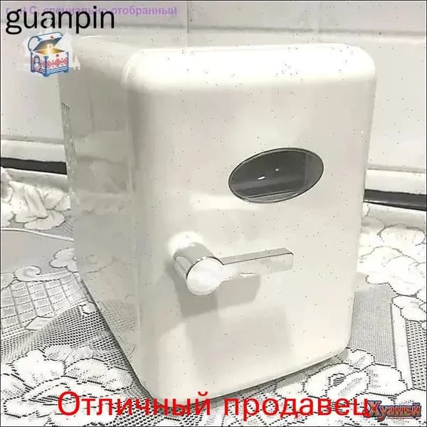 Барный холодильник Мини-холодильник для косметики и напитков, 4 л, термоэлектрический (охлаждение/нагрев), для дома и авто, USB/12V/220V, белый