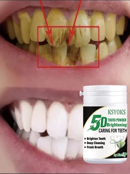 KSYOKS Зубной порошок 5D Brightening: уход за зубами освещение зубов, глубокая очистка и освещение дыхания