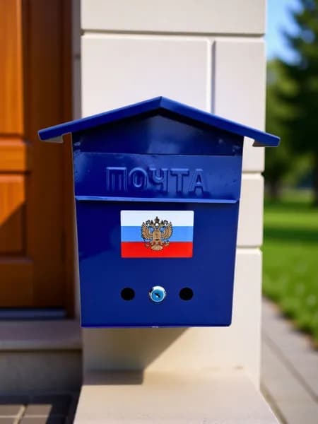 Почтовый ящик "Герб", домик уличный металлический
