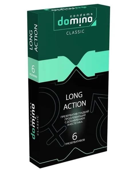 Продлевающие презервативы DOMINO CLASSIC с анестетиком для увеличения длительности акта 6 шт