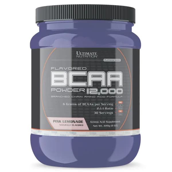 Альтимейт Нутришин Флаворед БЦАА 12000 Паудер Розовый лимонад 228 гр / Ultimate Nutrition Flavored BCAA 12000 Powder