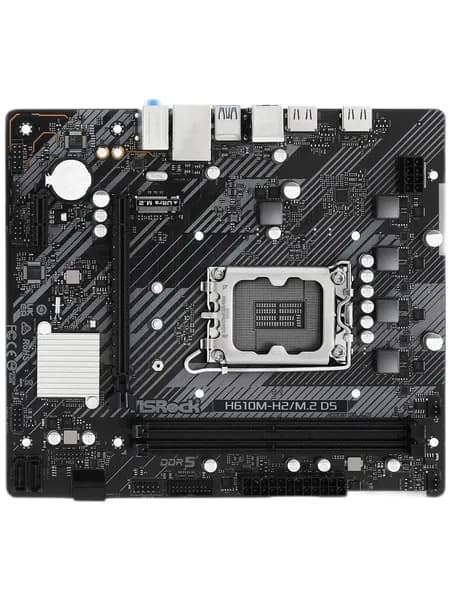 Материнская плата Asrock H610M-H2/M.2 D5, Soc-1700, Intel H610, mATX