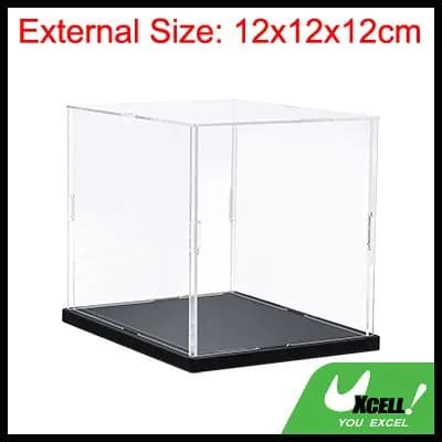 134516 Прозрачный акриловый бокс для коллекций, 12x12x12 см, защита от пыли, для поделок и коллекций