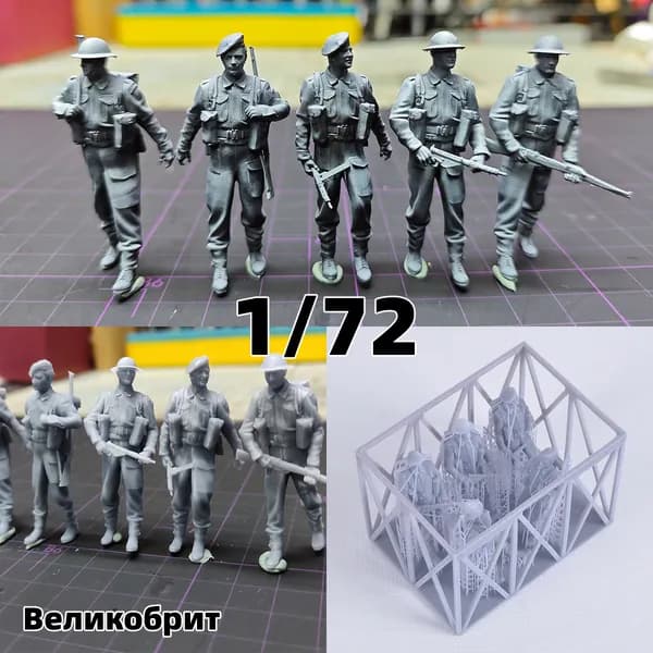 Сборная модель солдат 1 72, фигурки для склеивания, смола